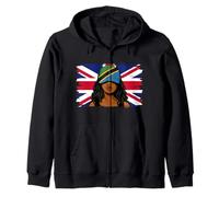 Tanzania Britain Flag Women Roots British Tanzanian Heritage Zip Hoodie