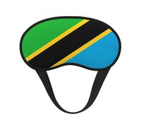 Tanzania Flag Blackout Sleep Mask with Elastic Band Design Fits All Head Shapes Ideal for Travel Office and Shift Work