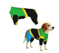 Tanzania Flag Dog Pajamas, Stretchy Pet Clothes Pjs, Breathable Puppy Onesie Jumpsuits,for Small Medium Large Dogs 3XL