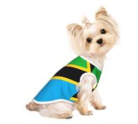 Tanzania Flag Dog Shirt Vest Lightweight Stretchy - Soft Lightweight Breathable for Puppies Small Medium Dogs, Kitten, Cats,