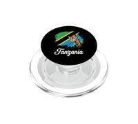 Tanzania Flag Giraffe African Safari Wildlife PopSockets PopGrip for MagSafe