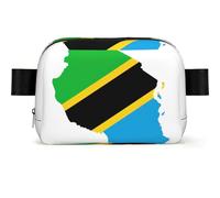 Tanzania Flag Map Print Bag for Men Women Lightweight Dog Walking Bag Waterproof Gym Bag Shoulder Bag for Daily Use