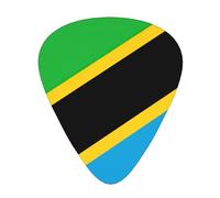 Tanzania Flag print Celluloid Guitar Plectrums for Acoustic Guitar Bass,Guitar Picks with Organizer Box