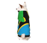 Tanzania Flag Print Dog Hoodie Sweatshirt For Small Dogs, Warm, Soft And Breathable Pet Clothes, Easy To Wear Jumper For Winter And Fall Warm