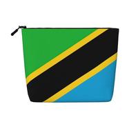 Tanzania Flag Print Makeup Bag Cute Cosmetic Bag for Women Makeup Pouch Travel Toiletry Bag for Lady