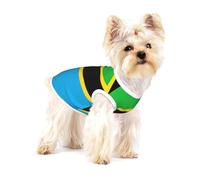 Tanzania Flag Print Small Dog Clothes Pet Vest, Soft Cotton Sleeveless T-Shirts Breathable Pet Tank Top Apparel For Puppies And Cats