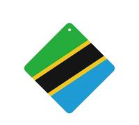 Tanzania Flag Printing 10 Pcs Air Freshener Cards,Car Scented Hanging Sheets Air Freshener Set For Car Decoration