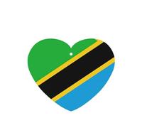 Tanzania Flag Printing 10 Pcs Air Freshener Cards,Car Scented Hanging Sheets Air Freshener Set For Car Decoration