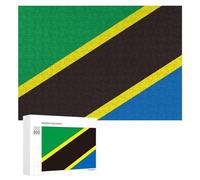 Tanzania Flag Wooden Puzzles for Adults Colorful Jigsaw Puzzle Home Decors Gift 300 PCS