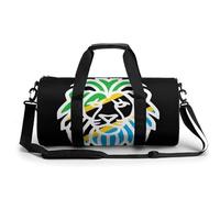 Tanzanian Flag African Lion Portable Gym Bag Duffle Bag Overnight with Pocket for Trave Sports
