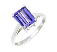 Tanzanite Stone Men And Women Silver Plated Ring Jewelry C1157AV_12_(N 1/2)