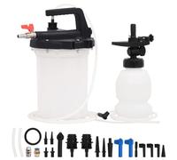 TANZEM Brake Bleeder White and Black 3 L,Brake Fluid Bleeding Bottle Kit, Manual Car Brake System Clutch Fluid Master Cylinder Pressure Bleeder Bottle Hand Pump Adapter Kit