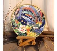 TANZEQI Cloisonne Enamel Painting DIY Kit for Chinese Cloisonné Enamel Art of Phoenix, Intangible Cultural Heritage (Blue Phoenix)