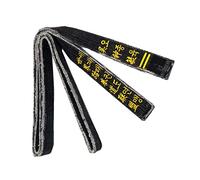 TANZEQI Custom Embroidery Black Belt for Martial Arts Taekwondo Karate Moodukkwan Custom Black Belt Name Vintage Wash Belt (300cm/118.11")