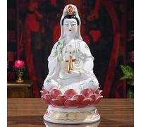 TANZEQI Guan Yin Statue, Quan Yin Statue, Kwan Yin Statue, Kuan Yin Statue, Home Decor, Best Chinese Feng Shui Gifts Bodhisattva Sculpture Figurine (10")
