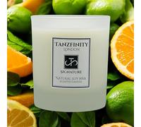 Tanzfinity Signature Luxury Scented Candle - Mandarin, Rich Cedarwood, Aromatic Candles for Home, Musk Base, Orange Scented Candle, Ideal for Tranquility & Opulence