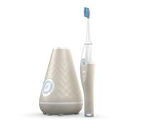 TAO Clean UV Sanitizing Sonic Toothbrush and Cleaning Station, Electric Toothbrush, Dual Speed Setting, Sandstone