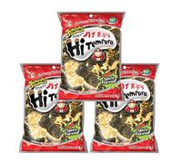 Tao Kae Noi Hi Tempura Spicy Seaweed Thai Crispy Crisp Snacks 40g (Pack of 3) HALAL