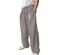 TAO MARTIAL Kung Fu Pants Wing Chun Tai Chi Style with Pockets, Loose Pant Rayon V3 (TJ Grey, Size M)