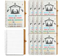 TaoBary 12 Pack Spiral Notebook Bulk Believe Like Mary 4.5" x 6" Small Notebooks Inspirational Christmas Journals Wire Bound for Holiday Party Favors Classroom Rewards Festive Writing
