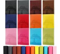 TaoBary 12 Pcs A6 PU Leather Journals Notebook Bulk Colorful Tree Life Lined Journal Soft Leather Cover Ruled Writing Notebook for Writing Office School Home Business 128 Pages (Vintage Color)