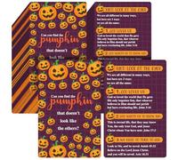 TaoBary 200 Pcs Halloween Gospel Tract Card Bulk Find the Pumpkin Christian Gospel Tracts Mini Bible Tracts for Kids Halloween Pumpkin Themed Cards Church Gifts Party Supplies