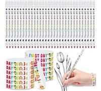 TaoBary 24 Sets 3rd Graders Pencils and Silicone Bracelets Set Motivational Pencils Back to School Supplies for Kids Student Teacher Classroom Reward