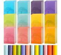 TaoBary 36 Pcs A6 PU Leather Journals Notebook Bulk Colorful Tree Life Lined Journal Soft Leather Cover Ruled Writing Notebook for Writing Office School Home Business 128 Pages (Fresh Color)