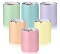 TaoBary 6 Rolls 98.4 ft Colorful Bulletin Board Borders Classroom Scalloped Trim Spring Bulletin Board Decorations for School Whiteboard Cork Poster Board Chalkboard Wall (Pastel Color)
