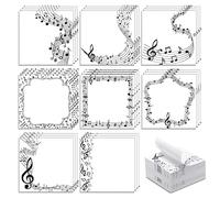 TaoBary 64 Pads/1920 Sheets Music Themed Sticky Notes Pads Self Adhesive Musical Writing Notepads Funny Sticky Notes Message Reminder for Back to School Teacher Gift Supplies Student Classroom Award