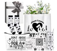 TaoBary 8 Pcs Vet Tech Gifts Set Veterinarian Appreciation Gifts for Women Veterinary Technician Week Tumblers Veterinary Medicine Receptionist Practitioners Vet Med Christmas