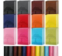 TaoBary A6 PU Leather Journals Notebook Bulk Colorful Tree Life Lined Journal Hard Cover Writing Notebook for Back to School Office Teacher Student Volunteer Nurse 128 Pages(Vintage Color,36 Pcs)