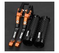 TAOBOZI Brake Clutch Levers for CFMOTO CF Motorcycle 650 NK 650NK NK650 2018 2019 2020 2021 2022 Brake Clutch Levers Handlebar Grips(Orange)