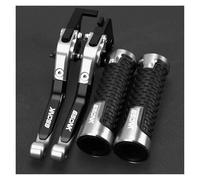 TAOBOZI Brake Clutch Levers for CFMOTO CF Motorcycle 650 NK 650NK NK650 2018 2019 2020 2021 2022 Brake Clutch Levers Handlebar Grips(Silver)