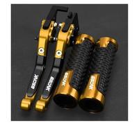 TAOBOZI Brake Clutch Levers for CFMOTO CF Motorcycle 650 NK 650NK NK650 2018 2019 2020 2021 2022 Brake Clutch Levers Handlebar Grips(Gold)
