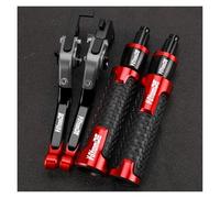 TAOBOZI Brake Clutch Levers for Suzuki VSTROM800DE V-Strom 800 DE Clutch Lever Brake Handle Bar End Grips Caps(Red5)