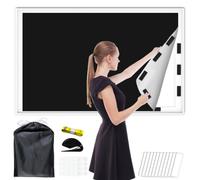 TAOBWN Blackout Blinds Stick on, 300 x 150cm Portable Blackout Blinds, Cut Freely with Built-in Cutter, 100% Blackout Blind for Travel, Bedroom, Car With 30 Velcro & 10 Adhesive Tapes(Black)