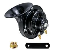 TAOBWN Snail Horn for Car, 12V Universal Loud Snail Horn, Waterproof Car Air Electric Snail Horn, Super Loud Car Horn for Car, Motorcycle, Truck, Bike, Boat(Black)