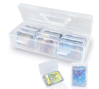 TAOBWN Trading Card Storage Box Plastic Playing Card Case Transparent Card Deck Boxes with 9pcs Card Boxes for Yugioh, MTG, TCG, Pokemon, Sports Cards, Game Cards, Standard Size