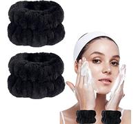 Taocar 2pcs Wrist Bands for Washing Face, Microfiber Face Washing Wristbands, Arm Wrist Towels, Spa Face Wash Wristbands, Stretchy Absorbent Wash Band for Woman Children
