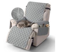 TAOCOCO Armchair Slipcovers,1 Seater Recliner Covers,Waterproof Recliner Protector,Armchair Covers with Pockets,Anti Slip Reclining Sofa Covers,Arm Chair Covers for Pets/Dogs/Kids(Light Grey)