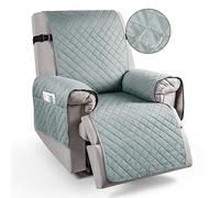 TAOCOCO Recliner Slipcovers,100% Waterproof Recliner Chair Covers with Pockets,Sofa Slipcover for Recliner Chair,Chair Non Slip Cover for Pets/Kids with Elastic Strap(Mint Green,UPDATE)