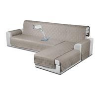 TAOCOCO Reversible Sectional Couch Covers,3 Seater L Chair Covers,3-Piece Reversible Waterproof Sofa Covers for Pets Kids,Corner Sofa Couch Protector With Elastic Straps(Khaki)