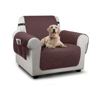 TAOCOCO Sofa Slipcovers 1 Seater Sofa Covers Waterproof,Non Slip Couch Covers,Sofa Settee Covers with Storage Pockets,Washable Sofa Protector for Kids/Dogs/Pets(Chocolate)