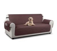 TAOCOCO Sofa Slipcovers Sofa Covers 3 Seater,Settee Covers with Storage Pockets,Anti Slip Couch Covers,Washable Sofa Protector for Pets(Chocolate)