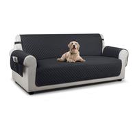 TAOCOCO Sofa Slipcovers Sofa Covers 3 Seater,Settee Covers with Storage Pockets,Anti Slip Couch Covers,Washable Sofa Protector for Pets(Black)