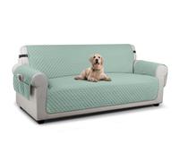 TAOCOCO Sofa Slipcovers Sofa Covers 3 Seater,Settee Covers with Storage Pockets,Anti Slip Couch Covers,Washable Sofa Protector for Pets(Mint Green)
