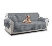 TAOCOCO Sofa Slipcovers Sofa Covers 3 Seater,Settee Covers with Storage Pockets,Anti Slip Couch Covers,Washable Sofa Protector for Pets(Dark Grey)