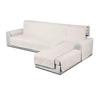 TAOCOCO Waterproof Corner Sofa Cover,Sofa Cover 3 Seater L Shaped Sectional,Reversible Chair Covers for dog,Sofa Protector With Elastic Straps(Cream)
