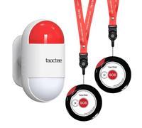 taoctee Panic Button Alarm for Security Emergency Remote Panic Alarm Siren for Home Strobe Siren,Lightweight and Compact Button with Lanyard,Emergency Alert System for House Business Shop(Battery/USB)